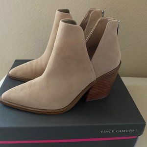Vince Camuto Gigietta Bootie-Tortilla Suede-Sz 8